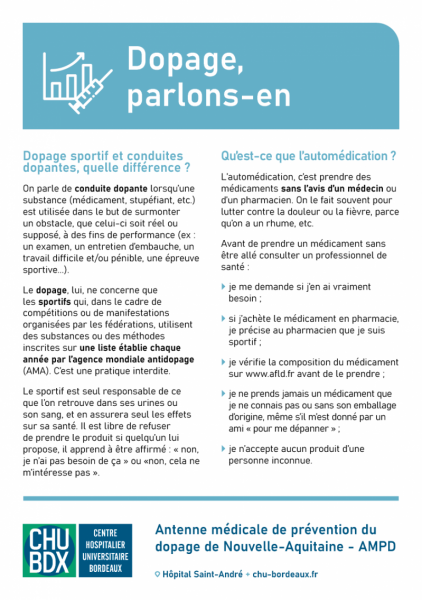 information dopage AMPD CHU BORDEAUX