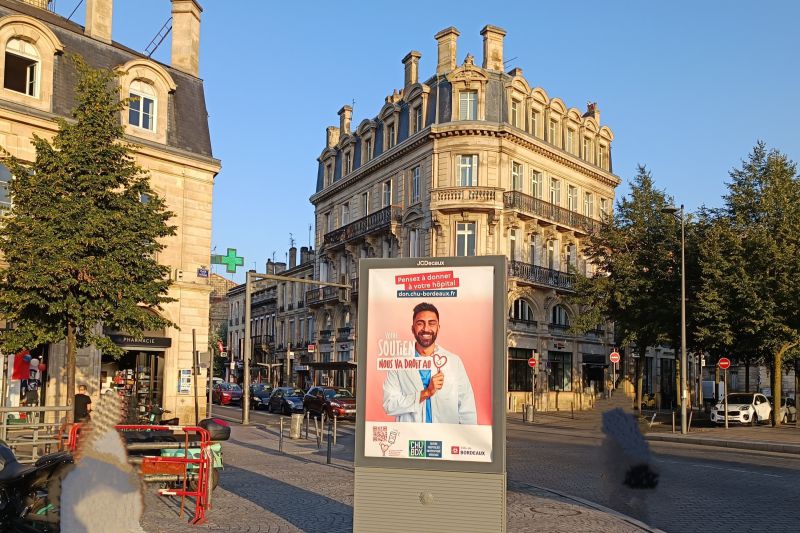 Campagne d'affichage Métropole, Mécénat, Don, CHU de Bordeaux