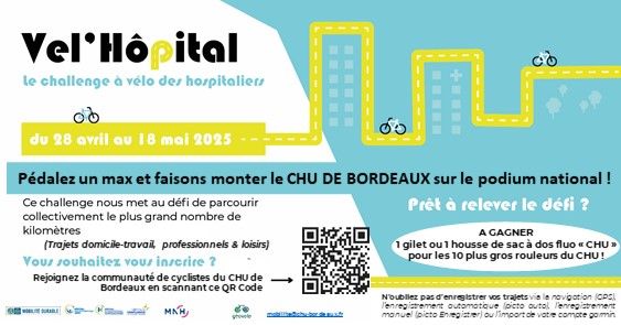 Challenge "mai à vélo" 2025 au CHU de Bordeaux Challenge "mai à vélo" 2025 au CHU de Bordeaux