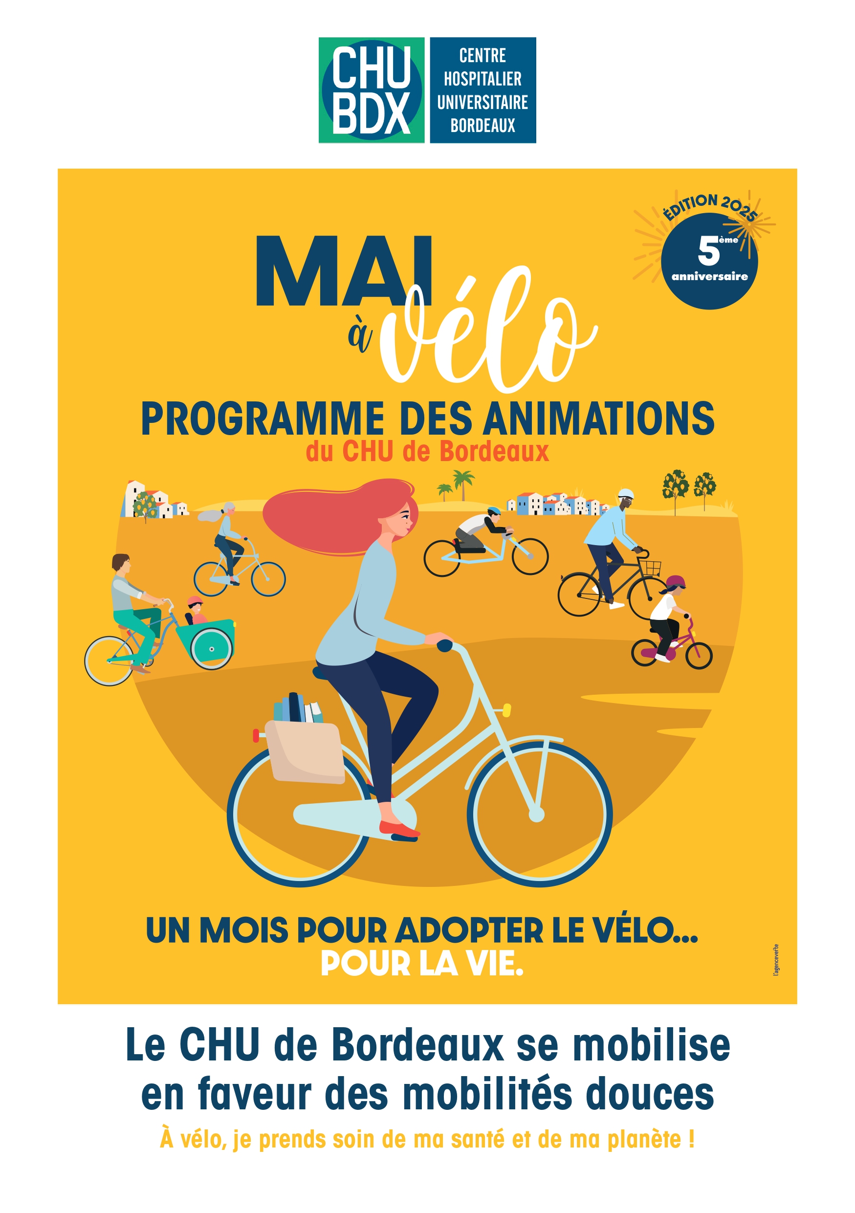 Challenge "mai à vélo" 2025 au CHU de Bordeaux