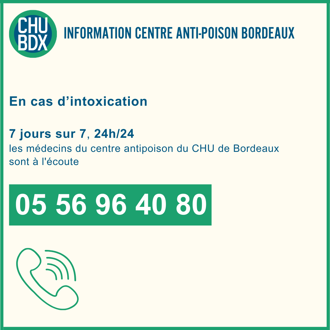 Centre antipoison du CHU de Bordeaux Centre antipoison du CHU de Bordeaux