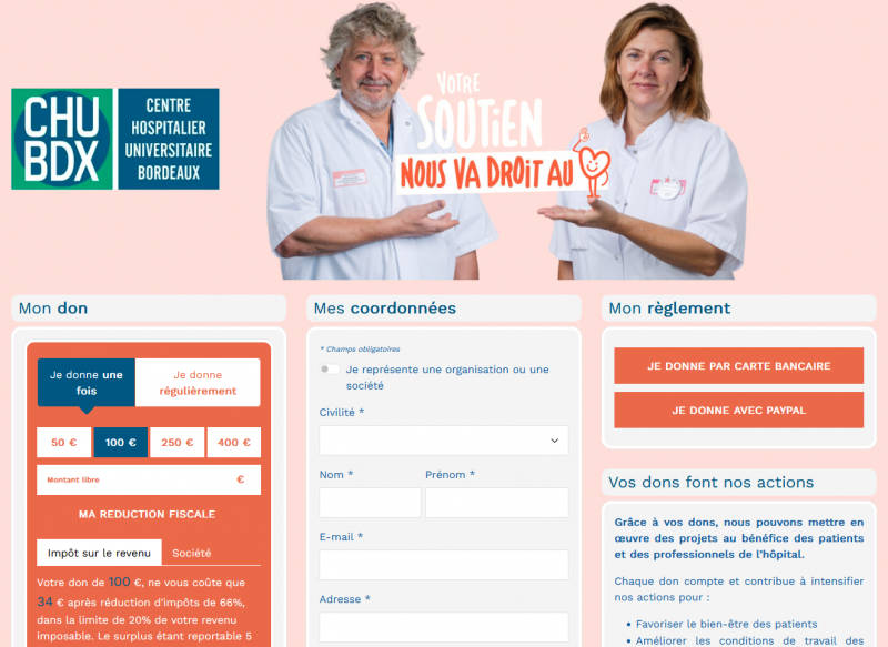page de collecte