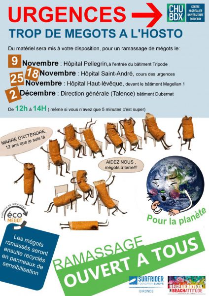 Affiche ramassages mégots