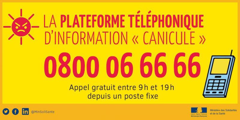 plateforme telephonique, canicule