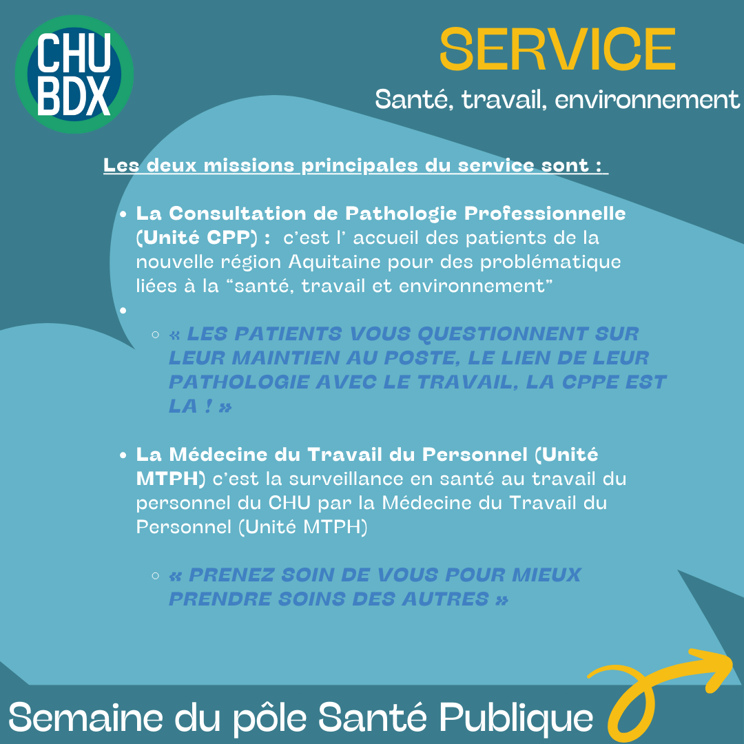 Service santé, travail et environnement