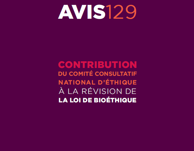 Avis 129 CCNE Etats généraux de la bioéthique
