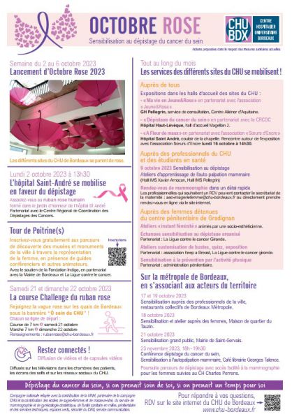 programme octobre rose 2023