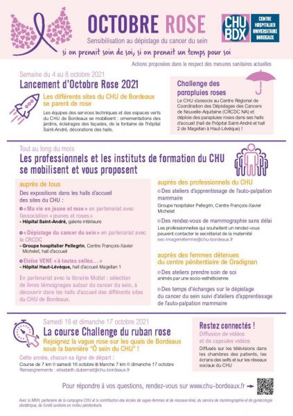 Octobre Rose programme 2021 Octobre Rose programme 2021