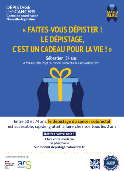 Affiche faites vous dépistez centre de coordination Nouvelle-Aquitaine 2024 Affiche faites vous dépistez centre de coordination Nouvelle-Aquitaine 2024
