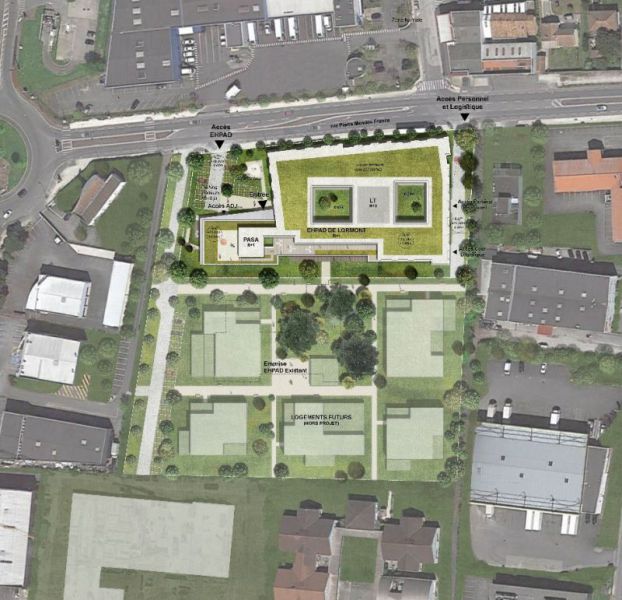 Plan du projet de recrustuction de l'Ehpad de Lormont Plan du projet de recrustuction de l'Ehpad de Lormont