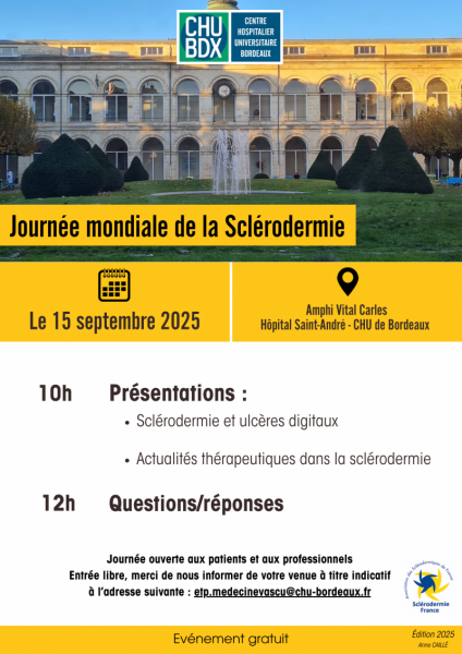 journée mondiale de la sclérodermie (JMS) CHU de Bordeaux