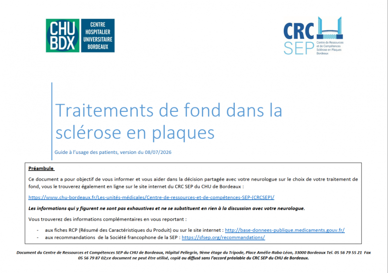 Traitements de fond SEP juillet 2026 CRC SEP Bordeaux Traitements de fond SEP juillet 2026 CRC SEP Bordeaux