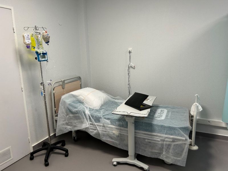 Photo d'une chambre d'hôpital au CHU de Bordeaux pour le nutri game Photo d'une chambre d'hôpital au CHU de Bordeaux pour le nutri game