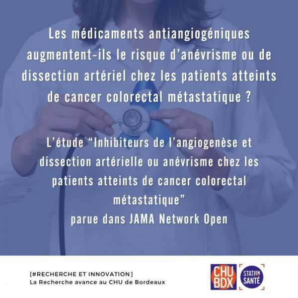 Inhibiteurs de l'angiogenèse et dissection ou anévrisme artériel