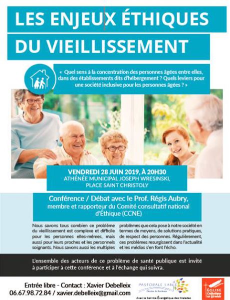 CONFERENCE ENJEUX ETHIQUES DU VIEILLISSEMENT 28 06 2019