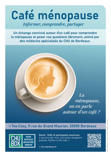 Affiche café ménopause CHU de Bordeaux