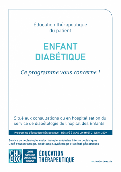 ETP Diabete pediatrie CHU de Bordeaux