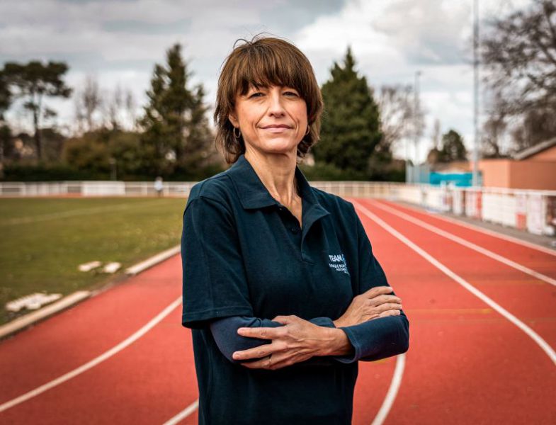 Claire Majoufre porteuse flamme olympique CHU de Bordeaux