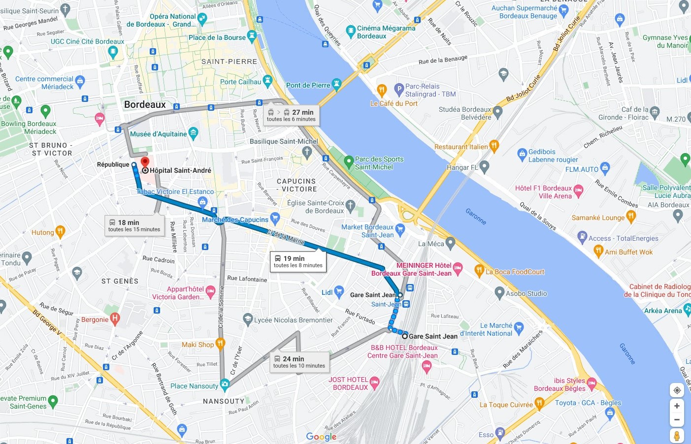 Plan accès SA train