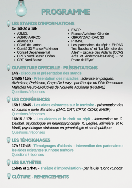 forum maladies neurodégénératives Lanton 12062025 programme