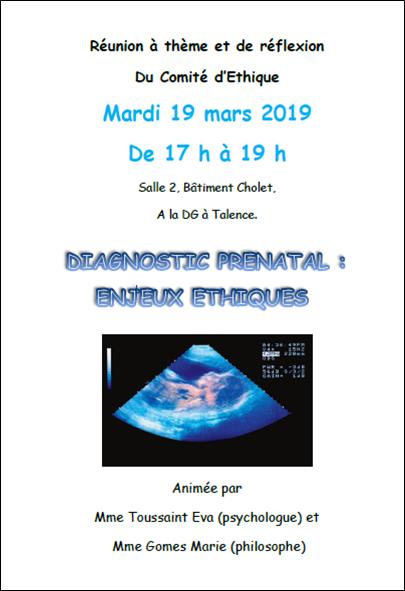 Comité éthique CHU Bordeaux Diagnostic prénatal
