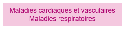 Maladies cardiaques et vasculaires Maladies respiratoires
