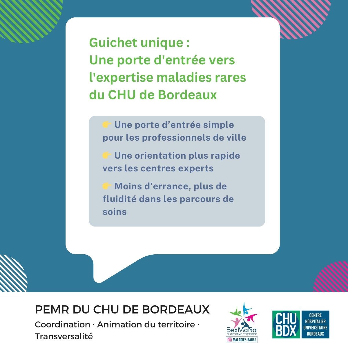 Guichet unique - L'expertise Maladies Rares au CHU de Bordeaux