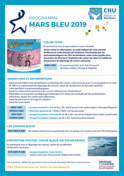 Mars bleu programme 2019 CHU de Bordeaux