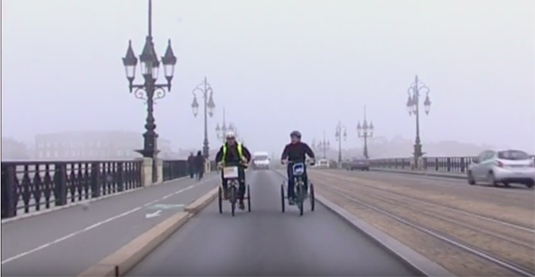 Arrivée du tour "AVC Agissez!" à Bordeaux