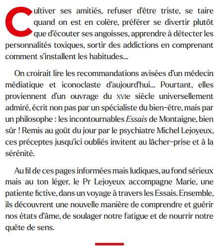 en bonne santé avec Montaigne extrait en bonne santé avec Montaigne extrait