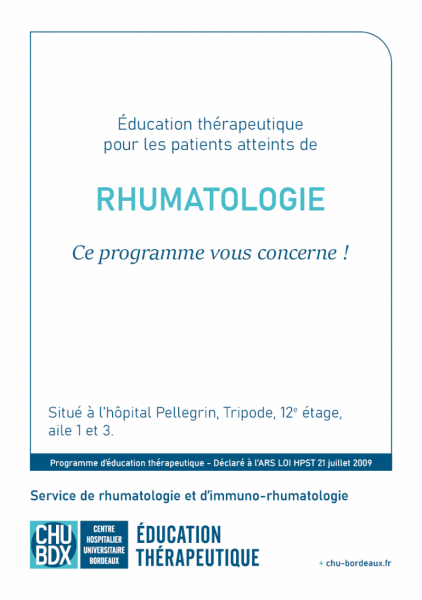 ETP Rhumatologie adultes CHU de Bordeaux