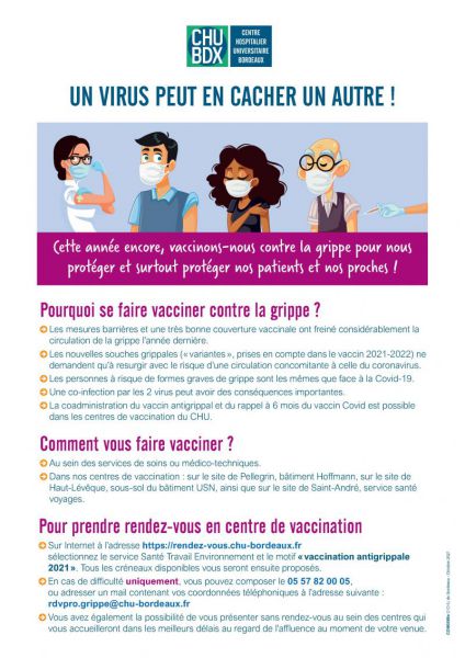Vaccination grippe CHU de Bordeaux