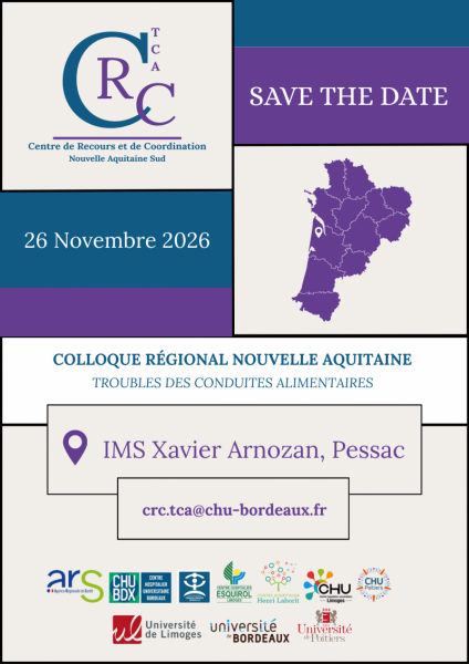 SAVE THE DATE Colloque TCA CRC NA Sud 2026