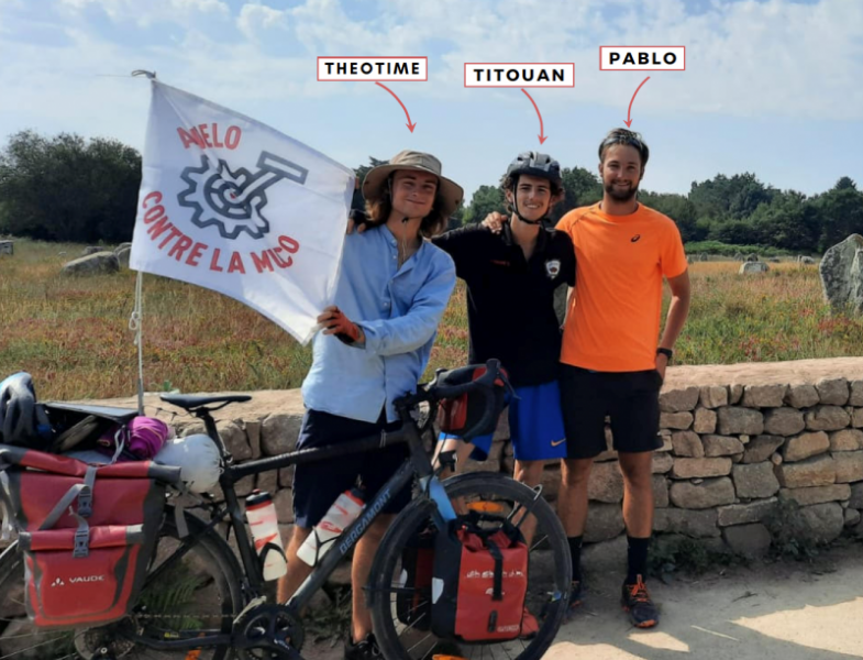 a vélo contre la Muco de passage au CHU de Bordeaux en août
