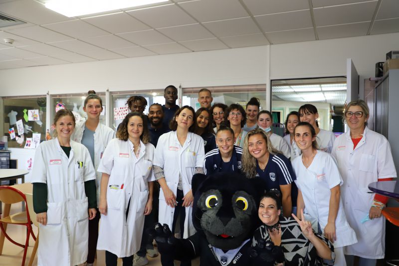 Mécénat, FC Girondin de Bordeaux, Hôpital des enfants, CHU de Bordeaux, Contrats, Visite