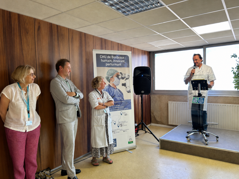 photo inauguration hematologie et thérapie cellulaire CHU de Bordeaux