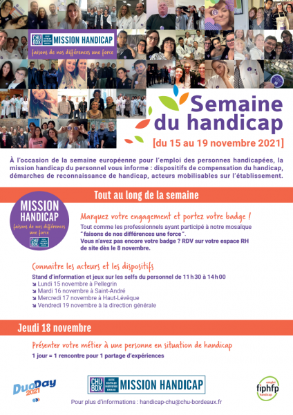 Affiche semaine du handicap 2021 Affiche semaine du handicap 2021