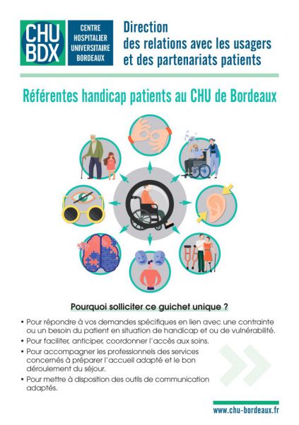Flyer référentes handicap CHU de Bordeaux Flyer référentes handicap CHU de Bordeaux