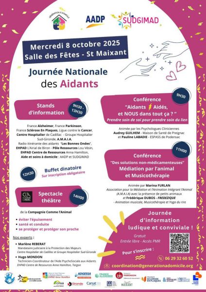 journée nationale des aidants 08/10 à saint Maixant