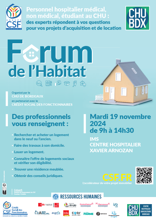 Affiche - Forum de l'habitat 2024 du CHU de Bordeaux Affiche - Forum de l'habitat 2024 du CHU de Bordeaux