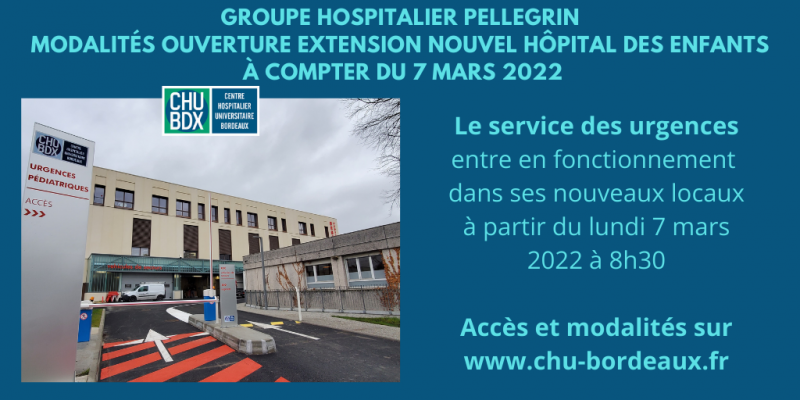 CHU de Bordeaux - Extension de l'hôpital des Enfants du CHU de Bordeaux 1er grand chantier emblématique du projet NOUVEAU CHU