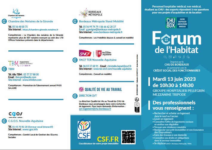  Forum Habitat 2023 CHU Bordeaux
