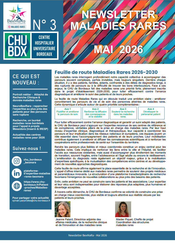 newsletter maladies rares Mai 2026